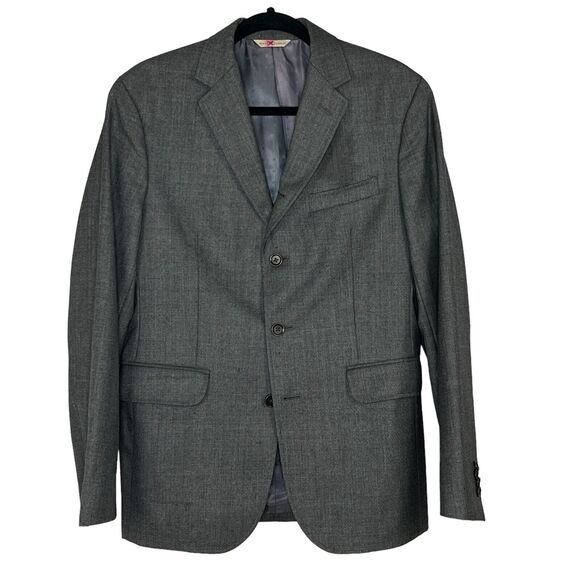 Banana Republic Heritage 38S Gray 100% Wool 4 Button Jacket Blazer